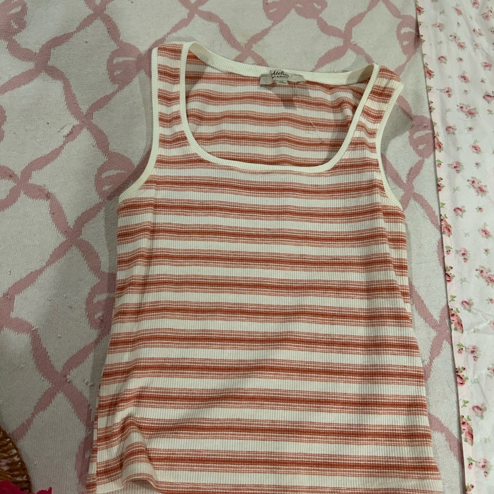 Striped Camisole in Cream and Orange